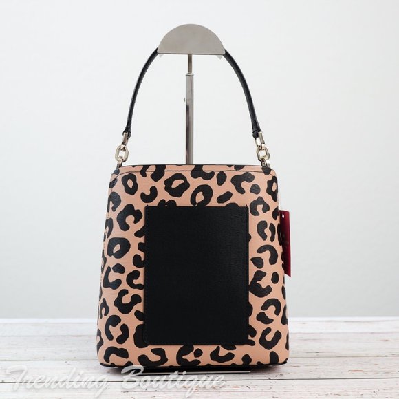 NWT Kate Spade Darcy Graphic Leopard Small Bucket - Picture 8 of 11